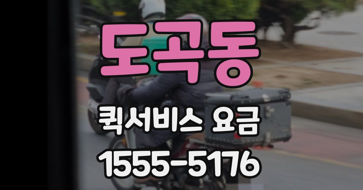 도곡동 퀵서비스 요금