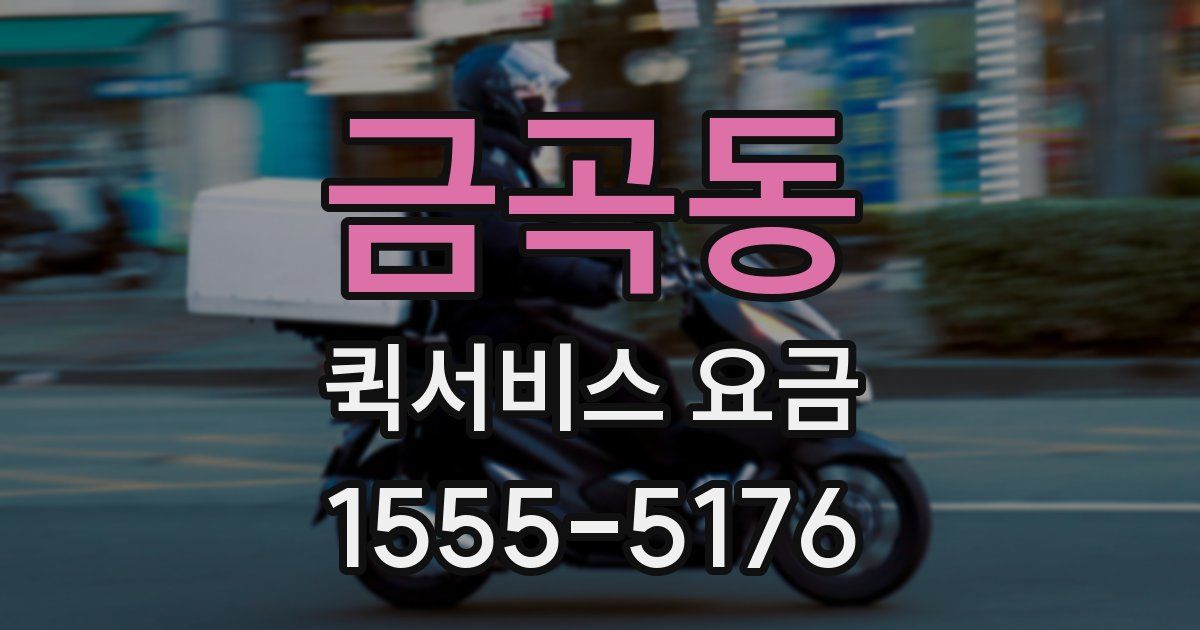 금곡동 퀵서비스 요금