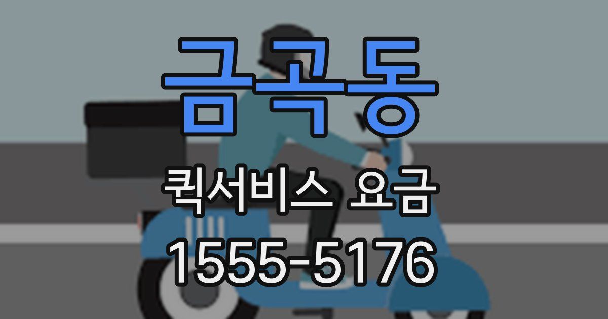 금곡동 퀵서비스 요금
