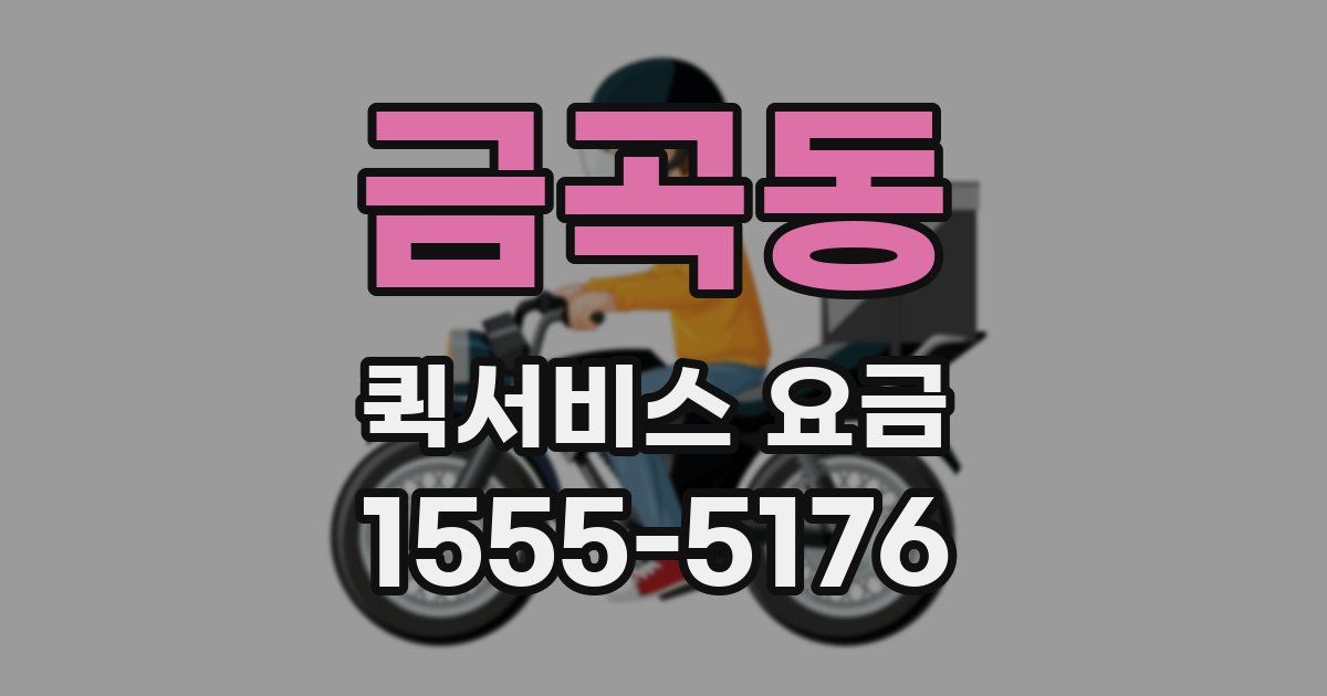 금곡동 퀵서비스 요금
