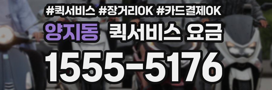 양지동 퀵서비스 요금