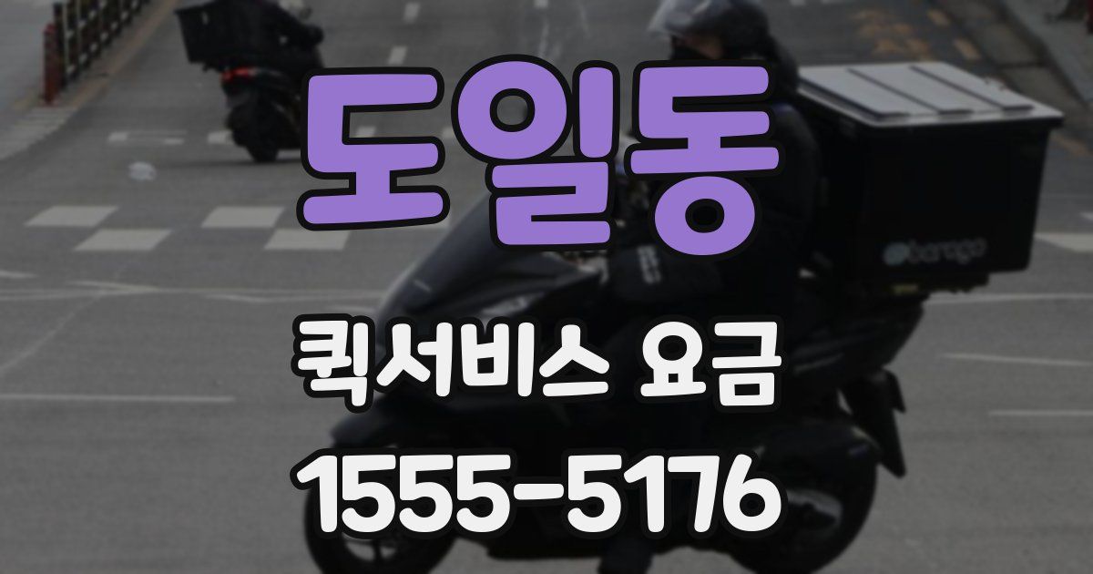 도일동 퀵서비스 요금