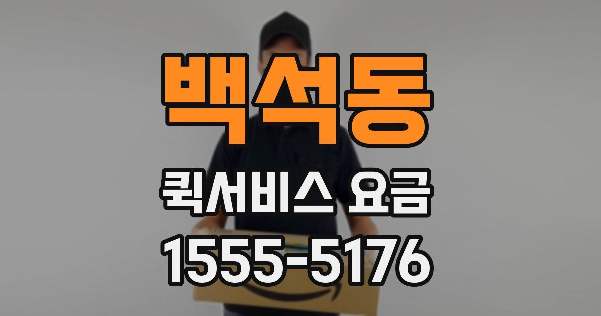 백석동 퀵서비스 요금
