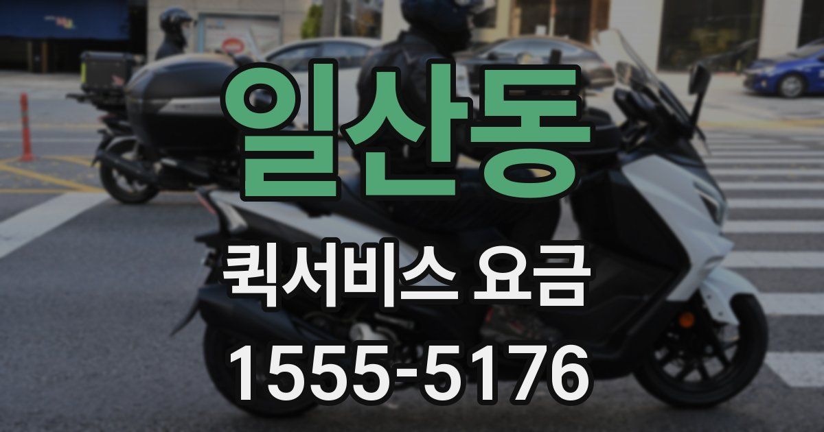 일산동 퀵서비스 요금