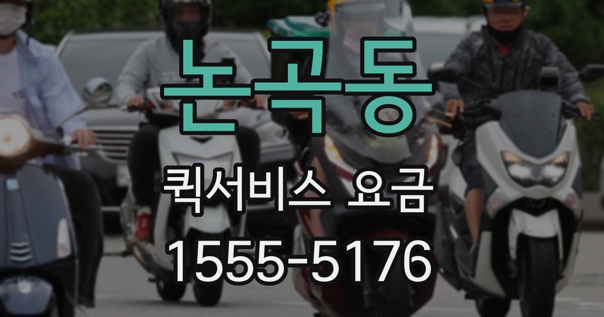 논곡동 퀵서비스 요금