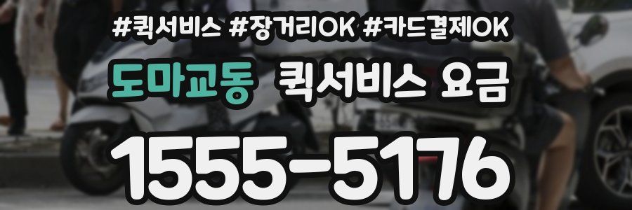 도마교동 퀵서비스 요금
