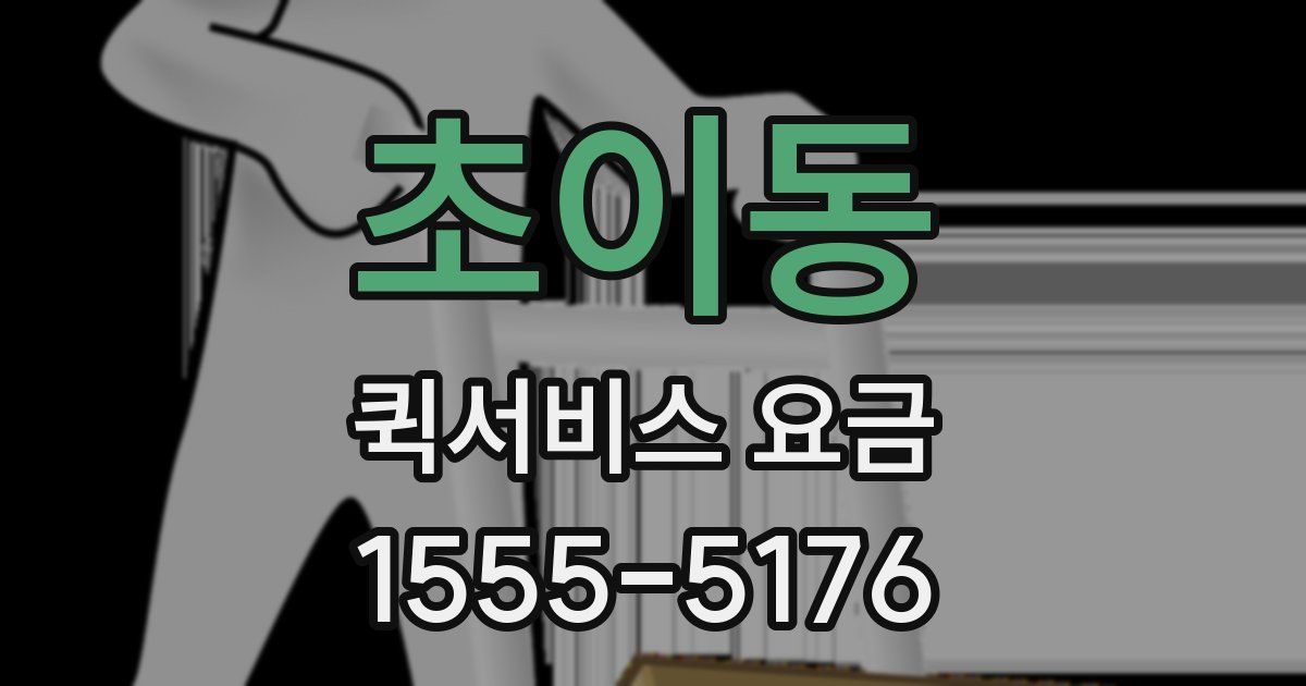 초이동 퀵서비스 요금