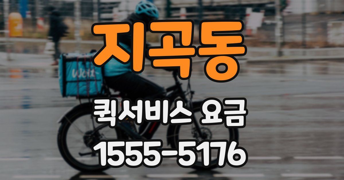 지곡동 퀵서비스 요금