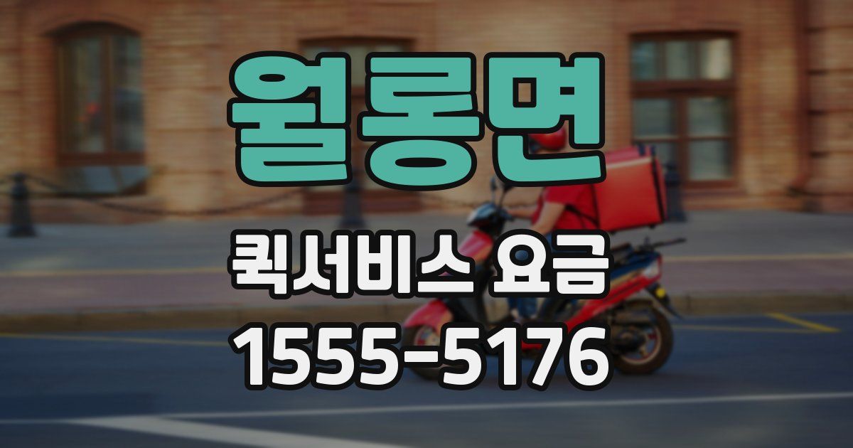 월롱면 퀵서비스 요금