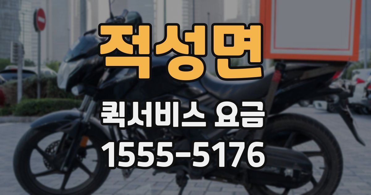 적성면 퀵서비스 요금
