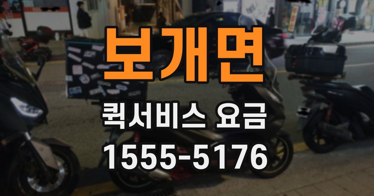 보개면 퀵서비스 요금