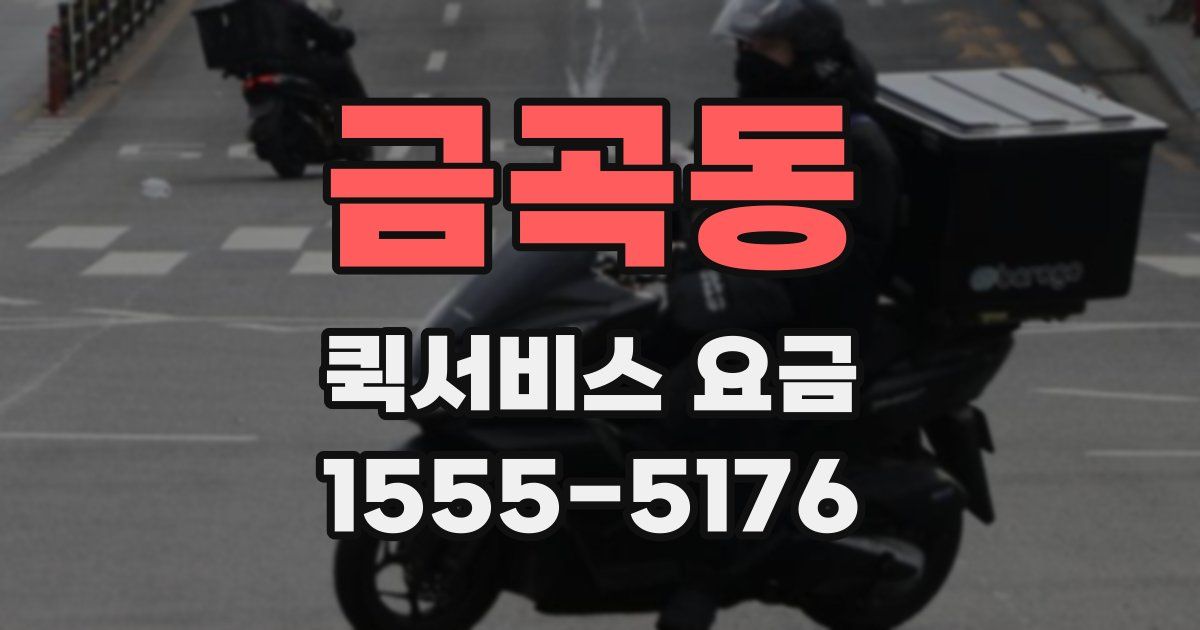 금곡동 퀵서비스 요금