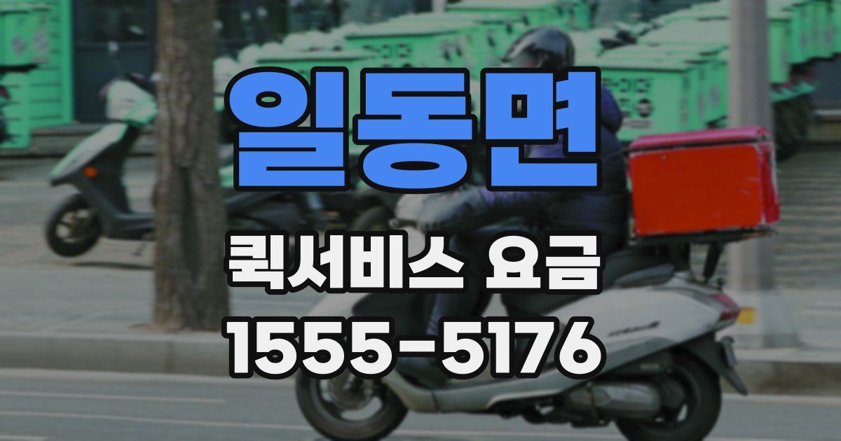 일동면 퀵서비스 요금