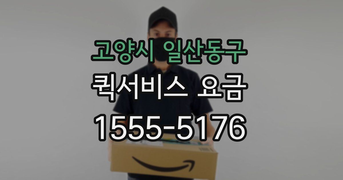 고양시 일산동구 퀵서비스 요금