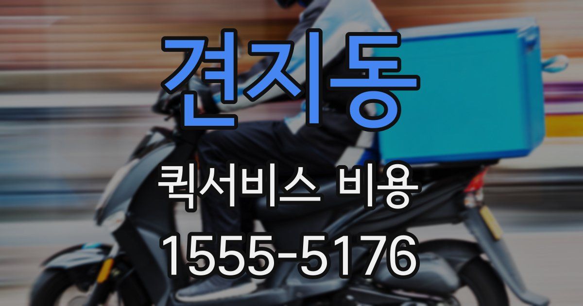 견지동 퀵서비스 비용