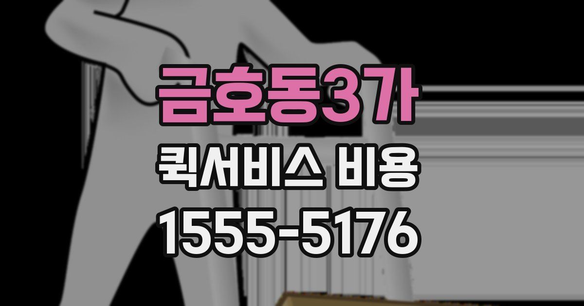 금호동3가 퀵서비스 비용