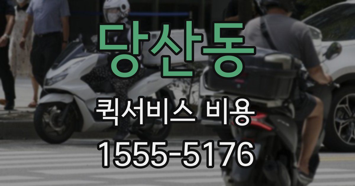 당산동 퀵서비스 비용