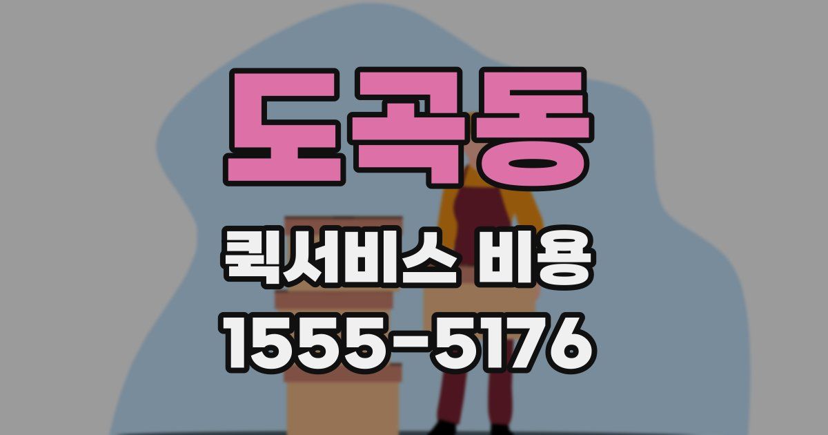 도곡동 퀵서비스 비용