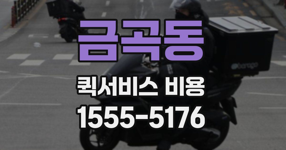 금곡동 퀵서비스 비용