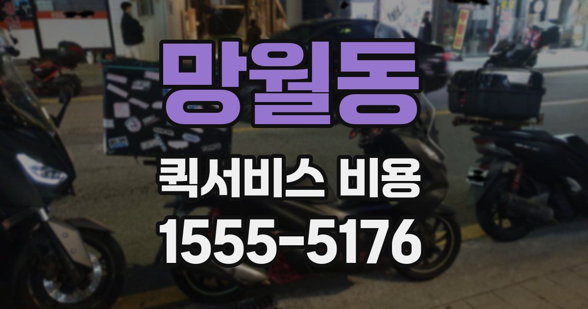 망월동 퀵서비스 비용