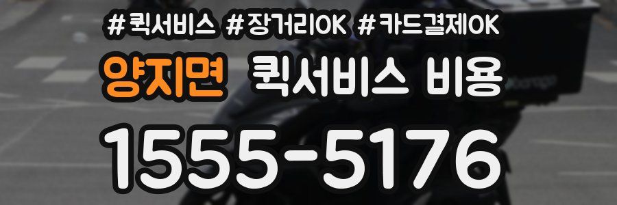 양지면 퀵서비스 비용
