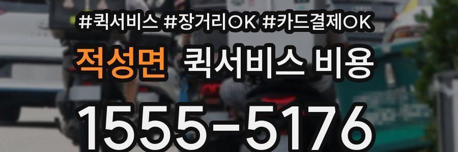 적성면 퀵서비스 비용