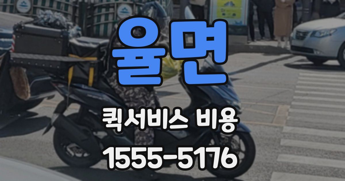 율면 퀵서비스 비용