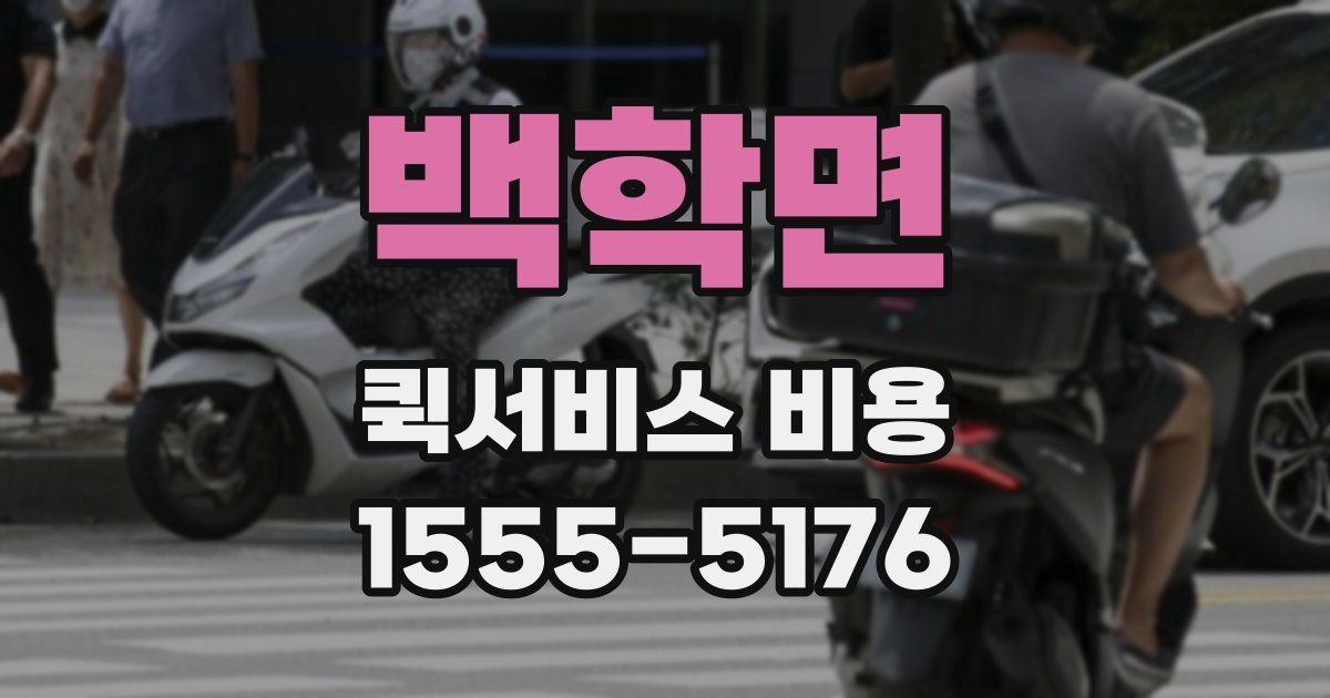 백학면 퀵서비스 비용