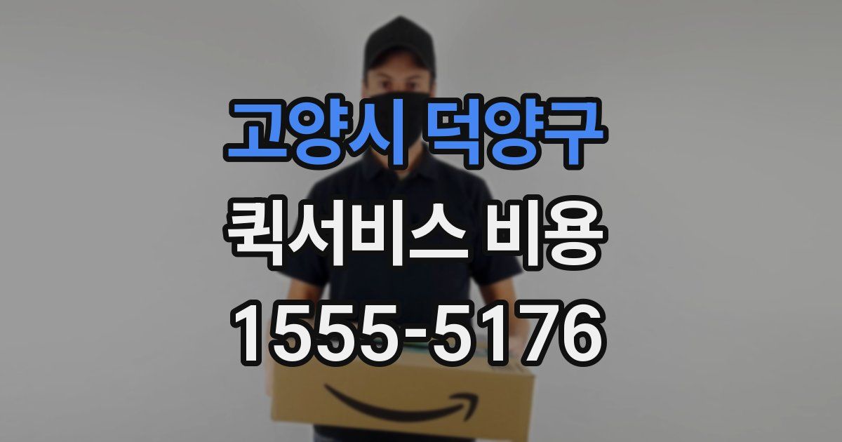 고양시 덕양구 퀵서비스 비용