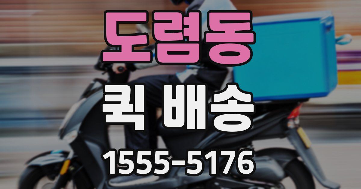 도렴동 퀵 배송