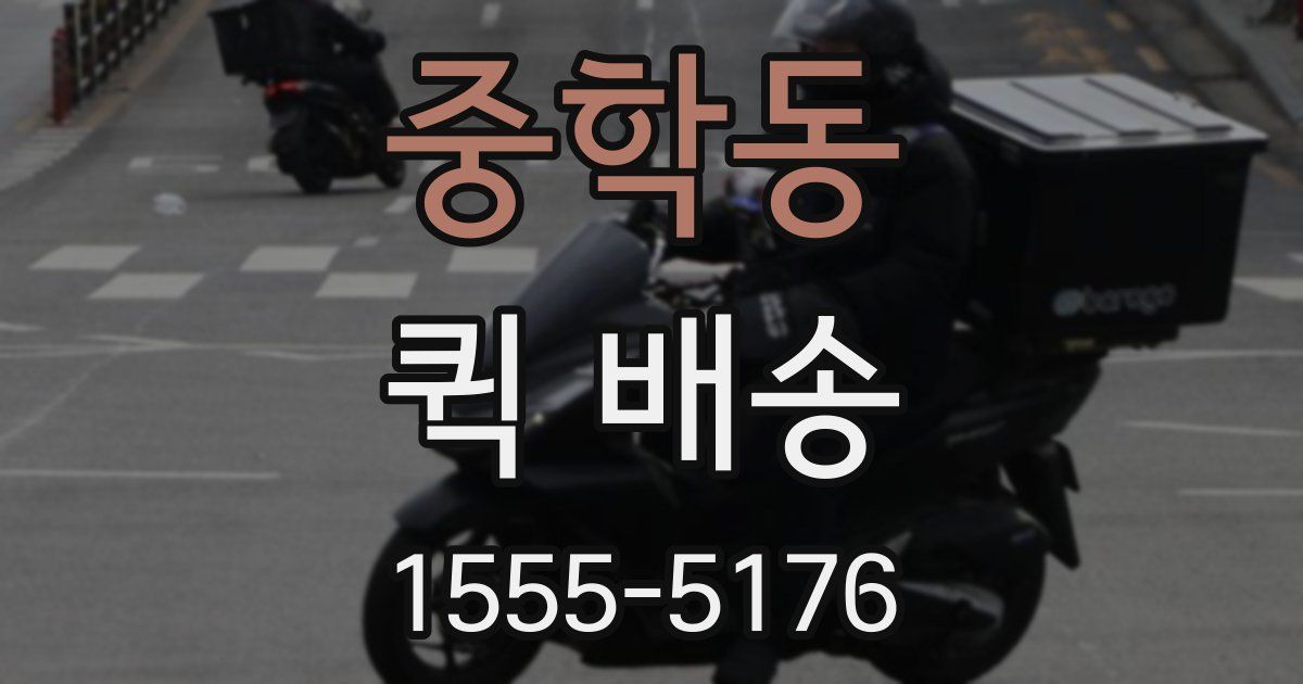 중학동 퀵 배송
