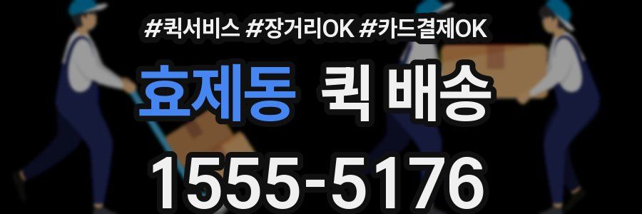 효제동 퀵 배송