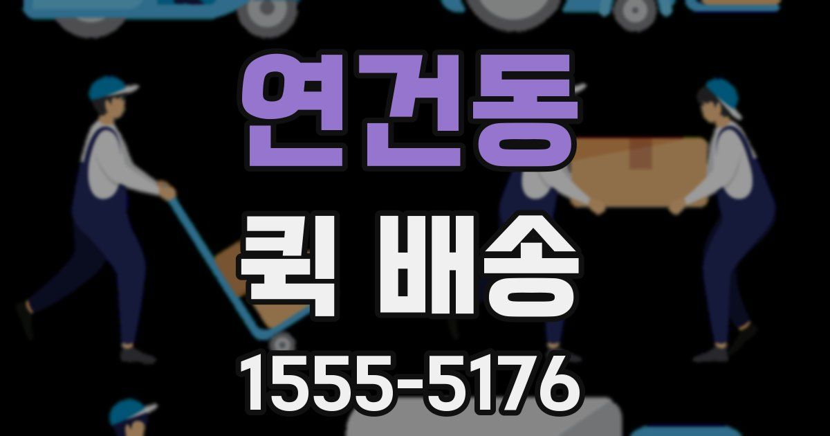 연건동 퀵 배송