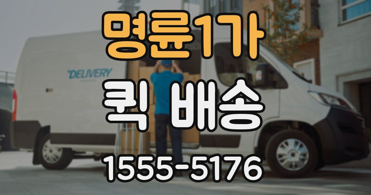 명륜1가 퀵 배송