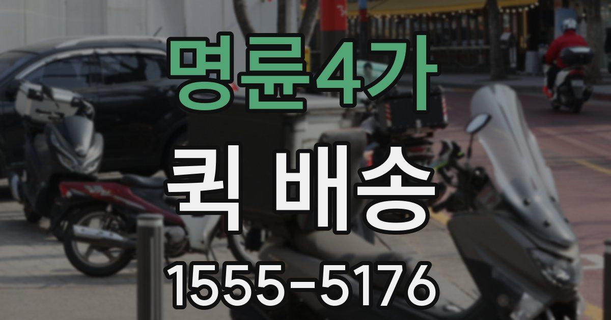 명륜4가 퀵 배송