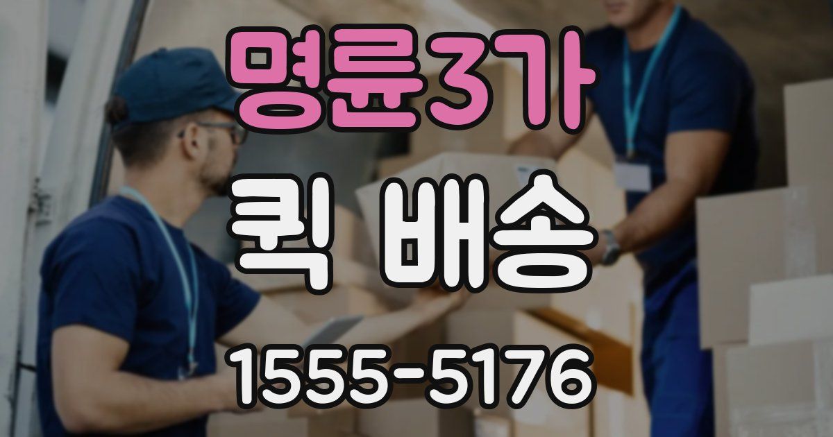 명륜3가 퀵 배송