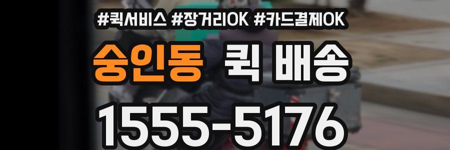 숭인동 퀵 배송