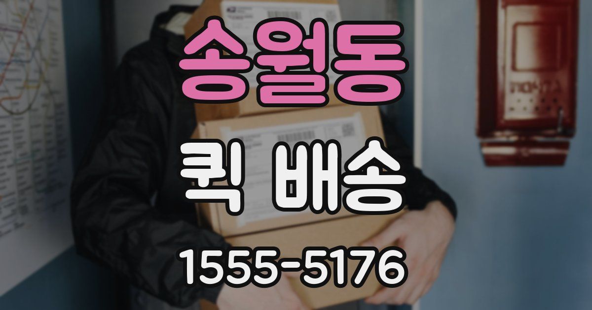 송월동 퀵 배송