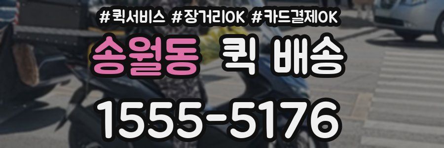 송월동 퀵 배송