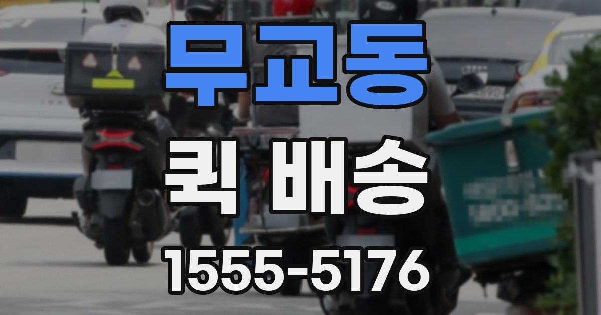 무교동 퀵 배송