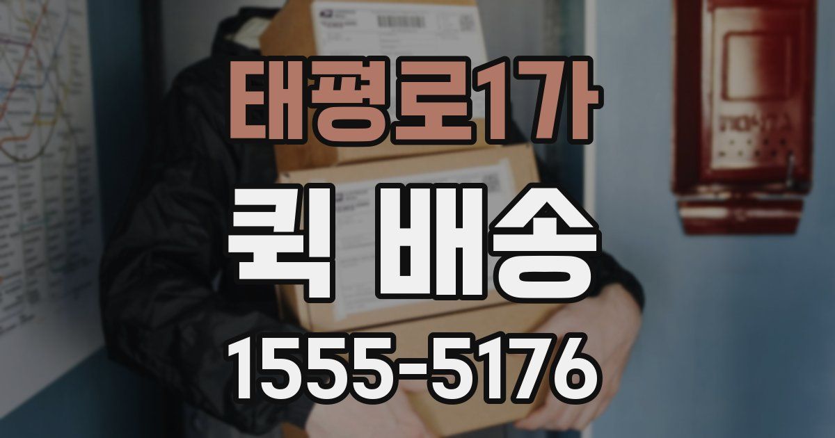 태평로1가 퀵 배송