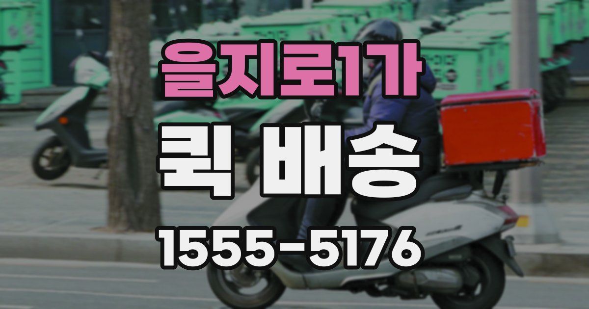 을지로1가 퀵 배송