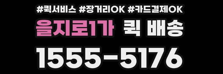을지로1가 퀵 배송