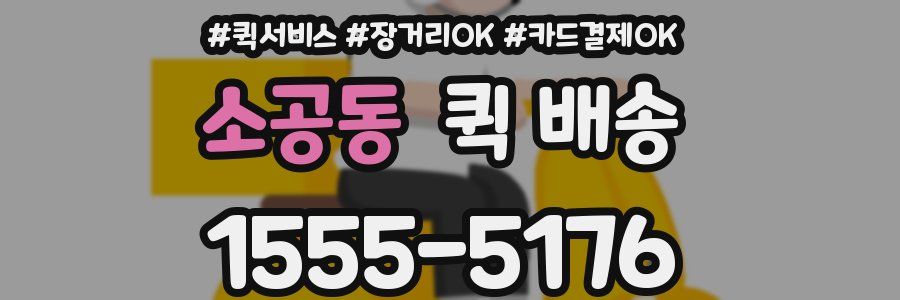 소공동 퀵 배송