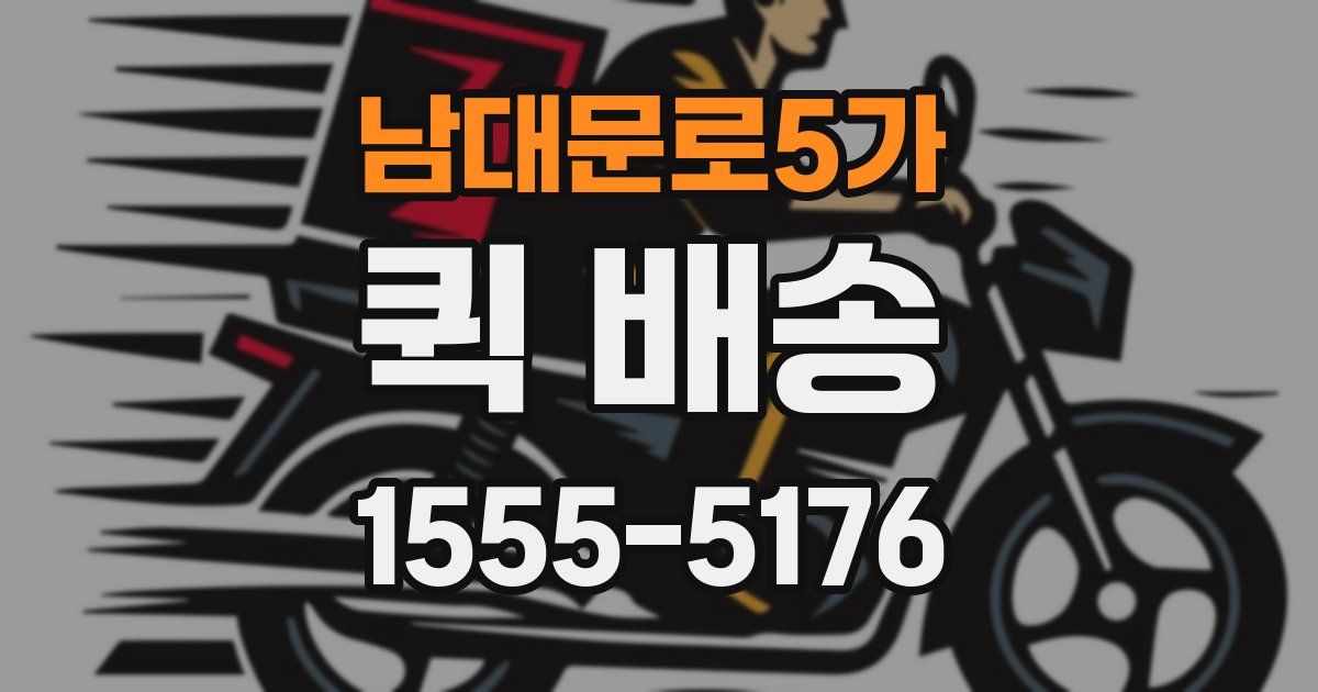 남대문로5가 퀵 배송