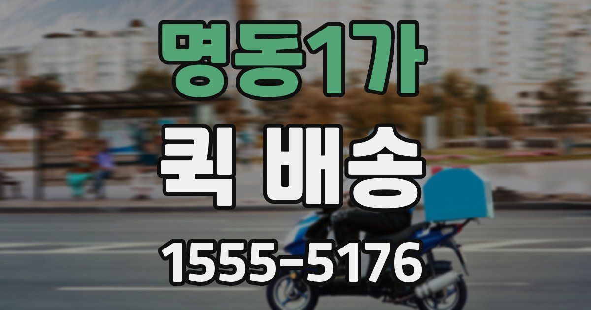 명동1가 퀵 배송