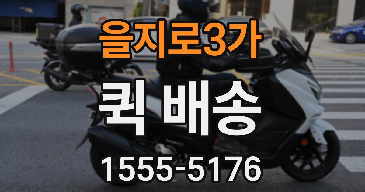 을지로3가 퀵 배송
