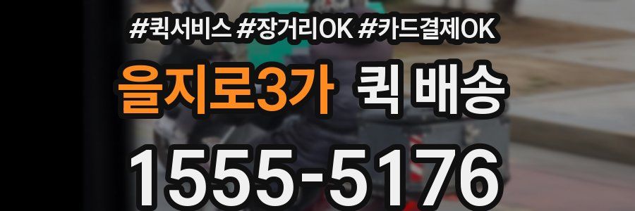 을지로3가 퀵 배송