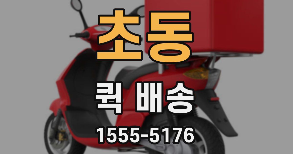 초동 퀵 배송