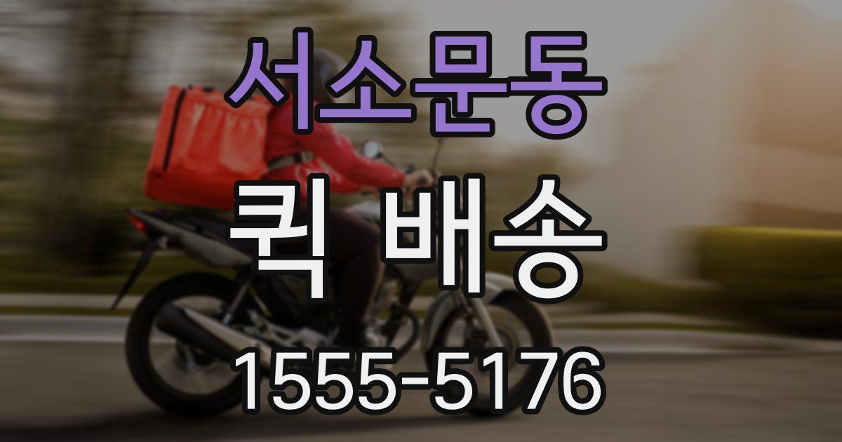 서소문동 퀵 배송